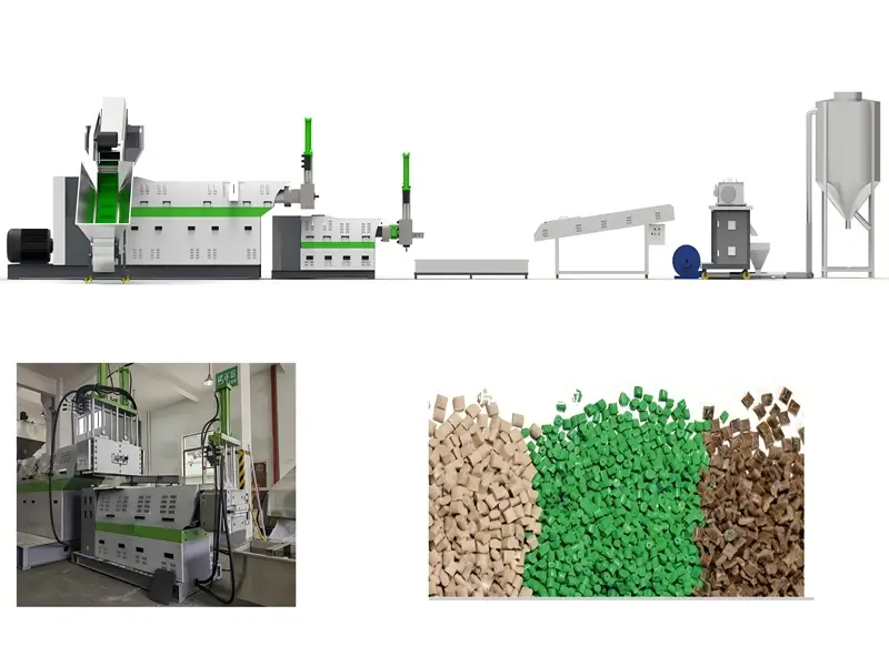 Πλαστική μηχανή σφαιροποίησης για ανακύκλωση φιλμ